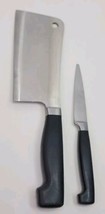 2 JA Henckels Zwilling Butcher Cleaver 31095 &amp; Steak Knife 31070 Lot Germany - £45.33 GBP
