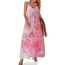 Mondxflaur Retro Rose Summer Dresses for Women V-neck Spaghetti Strap Dress - £26.27 GBP