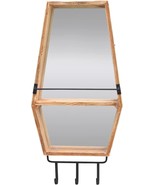 Farmhouse Wood Framed Wall Mirror for Entryway Bathroom Living Room Bedr... - £74.91 GBP