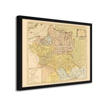 HISTORIX Vintage 1770 Poland Map Poster - 19x25 Inch White Framed Vintag... - $275.99