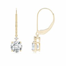 ANGARA Lab-Grown Diamond Solitaire Dangle Earrings in 14K Gold (5.9mm, 1.5 Ct) - £1,655.87 GBP