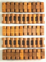 Wooden LINCOLN LOGS Parts Lot 50 Small Log Pieces 1-1/2&quot; Brown  1 Notch - £7.82 GBP