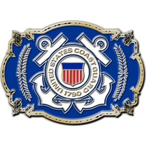 United States Coast Guard Logo Belt Buckle, USCG 1790, 3.5&quot; - £15.29 GBP