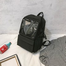 Backpack Clear School Bag Kids Bags Teenager Black Fashion Laptop Women Bookbags - £31.69 GBP
