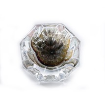 1 Knob Crystal Glass Bubble Center 8 Point Door Hardware Antique Vintage... - $16.80