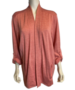 T by Talbots Woman Petites Red Open Knit 3/4 Sleeve Cardigan Size 3Xp NWT - $52.12 CAD
