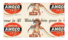 American Gas Amoco Blotter 1941 Misprint  Baby pumping gas Note color is... - $19.99