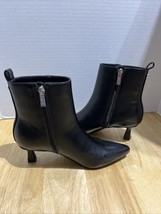 Unisa Womens Boots Black 5.5M Unyiley-R Leather Pointed Toe Kitten Heel ... - $32.59