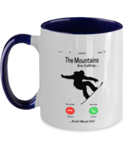 Snowboarding Mugs The Mountains Are Calling Navy-2T-Mug  - £14.31 GBP