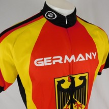 Primal Men Germany Red Yellow Black 3/4 Cycling Jersey Biking 3 Pockets Sz XL - £58.57 GBP