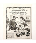 1943 Gillette Thin Razor Shave Blades Advertisement Shaving Hygiene DWII26 - $28.01 CAD