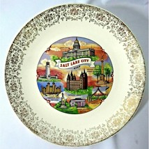 Salt Lake City Utah Souvenir Plate Vintage 1970&#39;s Travel Memorabilia Tray - $214.73 MXN