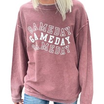 Chicka-D gameday corded crew sweatshirt in Maroon - $61.00