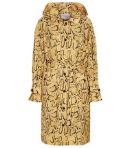 Frame Sz M Python Print Trench Coat Rain Hood Utility Belted Overcoat $6... - £39.56 GBP