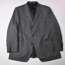 Stafford 46R Gray Herringbone Lambswool Soft Tweed Mens Blazer Sport Jacket Coat - $45.49