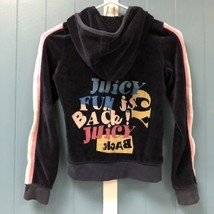 Juicy Couture Kids Graphic Velour Tracksuit Hoodie Zip Up Jacket Girls Sz 10 - £15.63 GBP