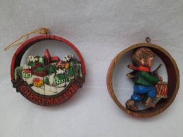 Hallmark 1975 Nostalgia Drummer Boy Ornament &amp; 1976 Nostalgia Peace on Earth - £11.44 GBP