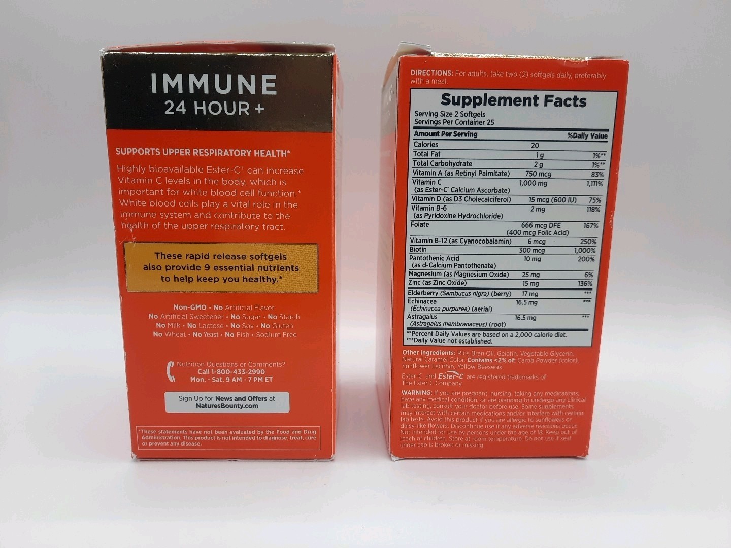 Nature's Bounty Immune 24 Hour +, The only Vitamin C  - 50 Ct Exp 09/2026+ Item image 3