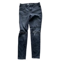 Mossimo Jeans Womens 2/26 High Rise Jegging Power Stretch Distressed Black Denim - £8.90 GBP