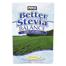 NOW Foods Stevia Balance with Inulin and Chromium, 100 Packet(s) - $13.09