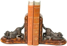 Bookends Bookend TRADITIONAL Lodge Kneeling English Setter Dog Resin Hand-Cast - $229.00