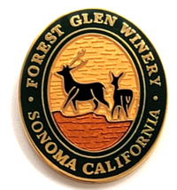 Forest Glen Winery Sonoma California Enamel Pin Deer Vineyard Wine Adver... - $9.99