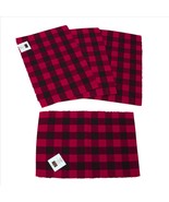 Madison Buffalo Check Red &amp; Black Place Mats Set 4 Aprox 13x18 inches - $29.69