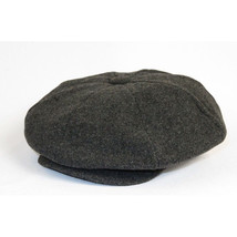 Mens Fashion Classic Flannel Wool Apple Cap Hat by Bruno Capelo ME904 Charcoal image 4