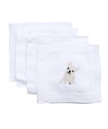 Lettermade French Bulldog Embroidered Cocktail Napkins - Set of 4 - €46,88 EUR