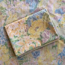 Vintage Fieldcrest Perfection Percale Floral Full Double FLAT Sheet + Pi... - £21.67 GBP