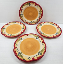 4 Certified International Francesca Salad Dessert Plates Set Gladding Floral Lot - £36.49 GBP