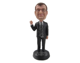 Custom Bobblehead Wedding Groomsman Waving Hello And Wearing A Formal Outfit - W - £70.00 GBP