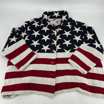 Vintage Roaman&#39;s American Flag Blanket Jacket Size 3X - £22.90 GBP