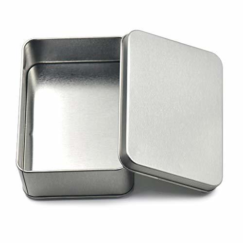 Fujiyuan 1 Pcs 65mm Tinplate Iron Tin Storage Case Square Small Box Cont... - $7.05
