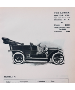 1908 Lozier Motor Company Model G Catalog Advertisement Automobilia F17M1 - $561.45 MXN