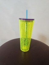 Starbucks 2023 Tumbler Cup Summer Yellow Lime Bubbleseed 24 Oz  - £23.59 GBP