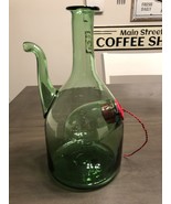 Vintage 13&quot; Tall Green Blown Glass European Wine Pitch/Cooler Perfect Co... - $40.00