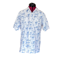 Croft &amp; Barrow Quick Dry Shirt Blue White Men Button Front Size Small Po... - $21.78