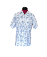 Croft &amp; Barrow Quick Dry Shirt Blue White Men Button Front Size Small Po... - £17.20 GBP