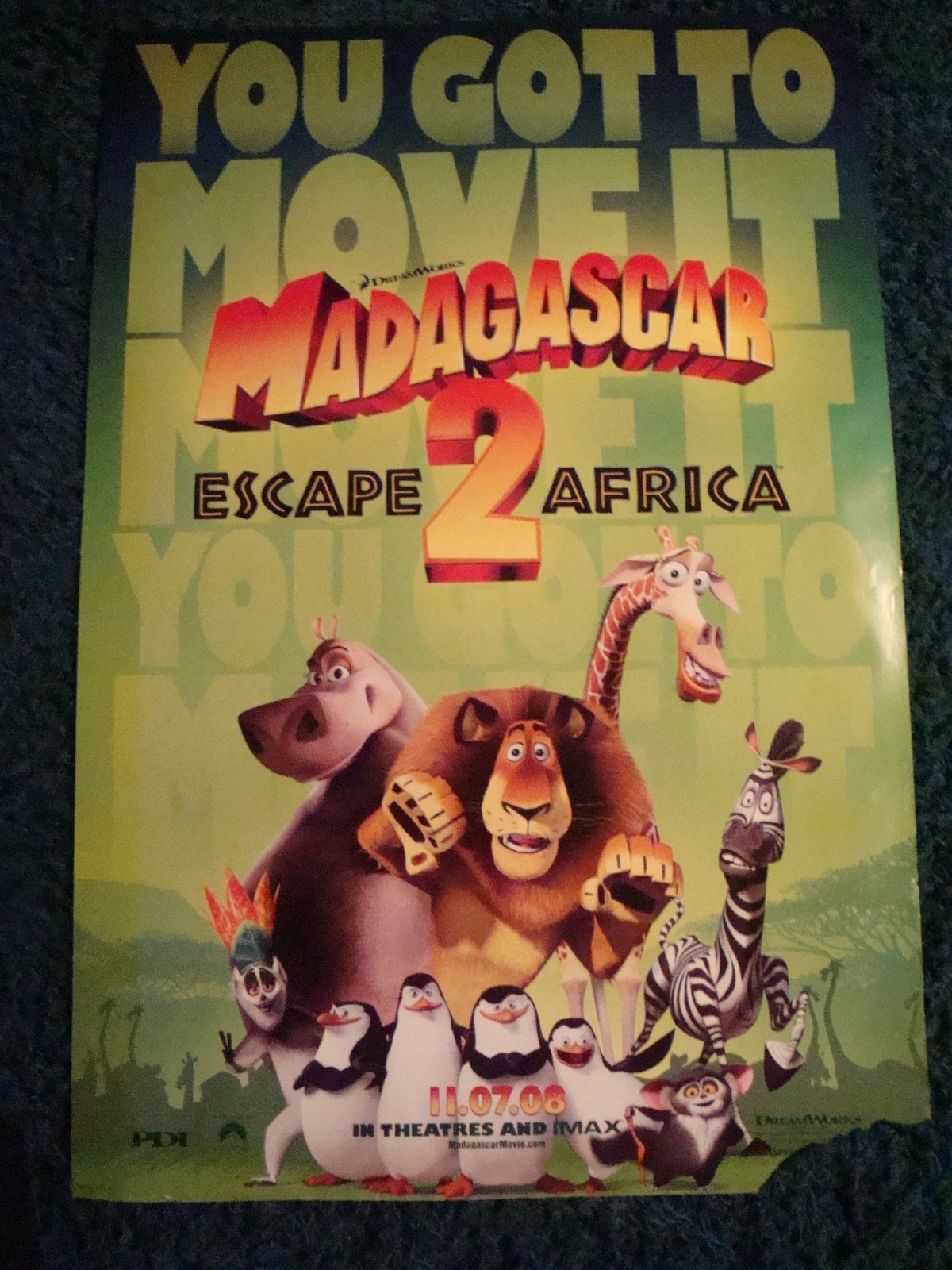 MADAGASCAR 2 ESCAPE TO AFRICA - MOVIE POSTER - $4.00