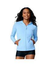 Free Country WomenS SunFree Full Zip UPF Sunshirt Cloud Large - $31.68