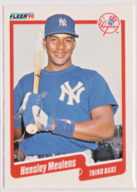 Hensle Meulens New York Yankees Third Base 1990 Fleer Card # 448 Near-Mint - £1.20 GBP