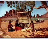 Rug Weaving In Monument Valley Arizona AZ UNP Unused Chrome Postcard K11 - $7.43