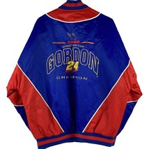 Vintage Nutmeg Nascar Jeff Gordon Jacket Men’s L 90&#39;s Red Blue Satin Winston Cup - £51.41 GBP