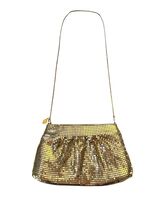 Vintage Gold Mesh Shoulder Bag Snake Chain Strap Evening Purse Y2K - $30.60