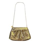 Vintage Gold Mesh Shoulder Bag Snake Chain Strap Evening Purse Y2K - $30.60