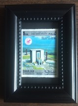 Framed Stamp Art - Collectible International Stamp - Space Heroes Apollo  11 - £7.18 GBP