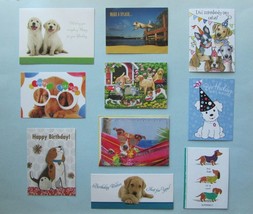 Happy Birthday Animals Dog -Themed Greeting Cards Envelopes Lot of 10 Set 15 - £9.59 GBP