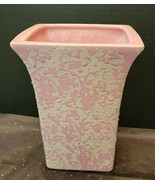VINTGE MCCOY POTTERY PINK SPLATTER VASE - $32.38