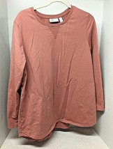 D&amp;CO Active Women&#39;s Peachy Pink Shirt w Pockets Pullover New In Bag SZ L - £14.68 GBP